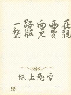 一路向西在线完整版免费观看封面