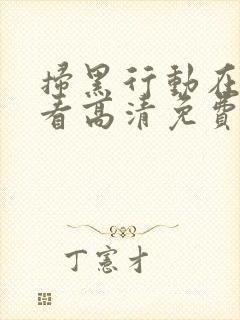 扫黑行动在线观看高清免费