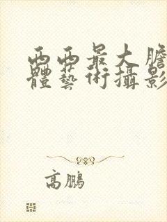 西西最大胆的人体艺术摄影封面