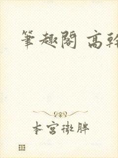 笔趣阁 高干文封面