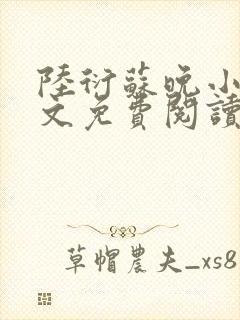 陆衍苏晚小说全文免费阅读