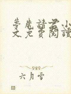 梦岁请君小说全文免费阅读封面