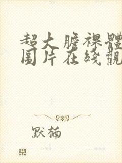 超大胆裸体艺术图片在线观看