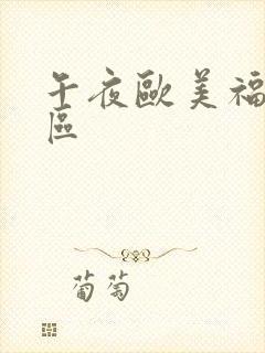 午夜欧美福利一区