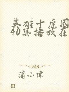 英雄十虎国语第40集播放在线观看