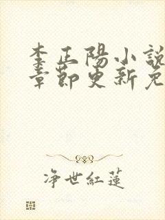 李正阳小说最新章节更新免费阅读