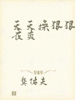 天天操狠狠操夜夜爽