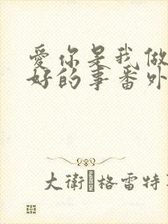 爱你是我做过最好的事番外