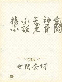 杨小天神剑无敌小说免费阅读