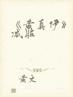 《黄真伊》无删减版