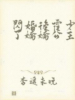 闪婚后霍少竟成了娇娇公主