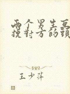 两个男生互相互摸对方的头发