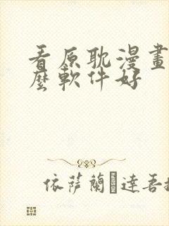 看原耽漫画用什么软件好封面