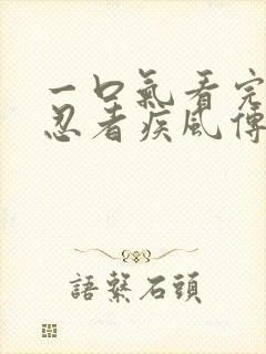 一口气看完火影忍者疾风传封面