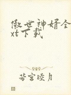 傲世神婿全文txt下载