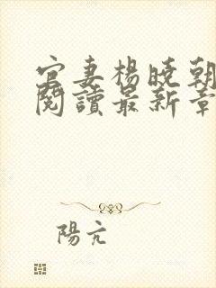 官妻杨晓朝免费阅读最新章节