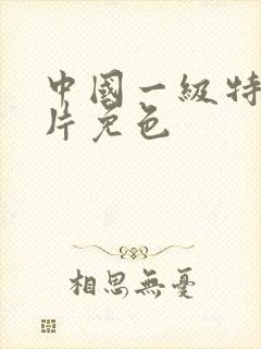中国一级特黄大片免色