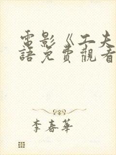 电影《工夫》国语免费观看