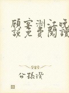 顾宴洲江晚枝小说免费阅读最新章节封面