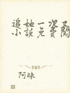 追她一次又一次小说免费阅读全文封面