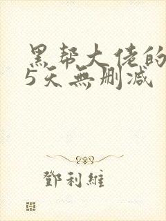 黑帮大佬的365天无删减