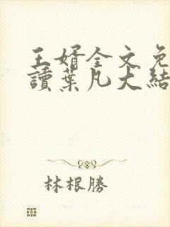 王婿全文免费阅读叶凡大结局