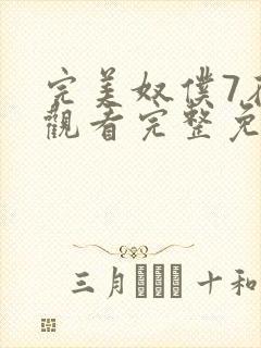 完美奴仆7在线观看完整免费高清原声