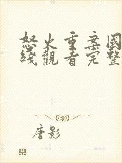 怒火重案国语在线观看完整版电影