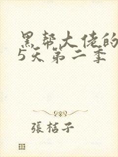 黑帮大佬的365天第二季封面