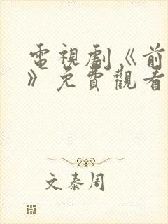 电视剧《前行者》免费观看封面