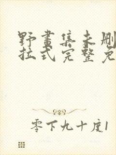 野画集未删减下拉式完整免费观看