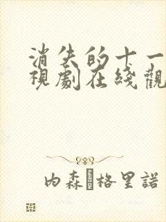 消失的十一层电视剧在线观看免费