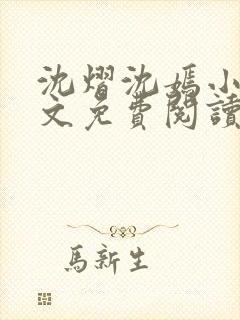 沈熠沈嫣小说全文免费阅读