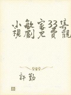小敏家33集电视剧免费观看