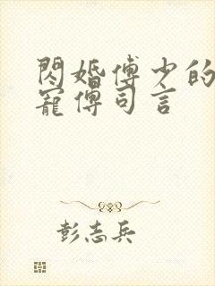 闪婚傅少的心尖宠傅司言封面