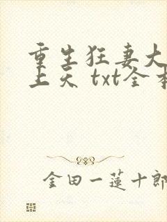 重生狂妻大佬宠上天 txt全本