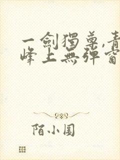 一剑独尊,青鸾峰上无弹窗