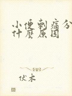 小便刺痛分叉是什么原因