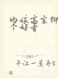 肉嫁高家柳家哪个好看