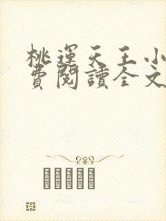 桃运天王小说免费阅读全文无删减封面