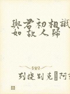 与君初相识 犹如 故人归