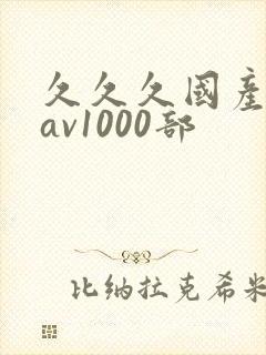 久久久国产调教av1000部