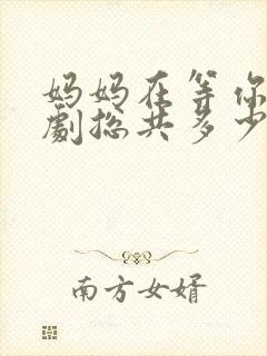 妈妈在等你电视剧总共多少集啊