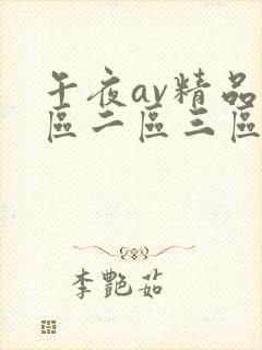 午夜av精品一区二区三区