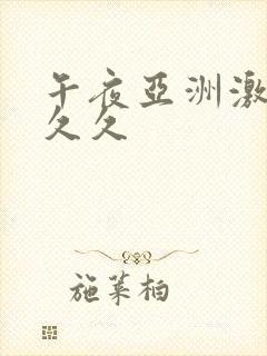 午夜亚洲激情久久久