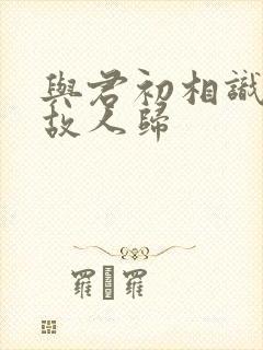 与君初相识又去故人归封面