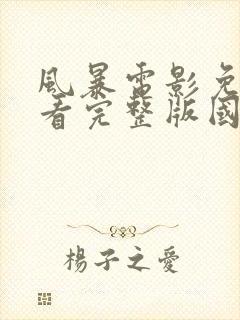 风暴电影免费观看完整版国语版