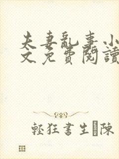 夫妻乱事小说全文免费阅读最新章节