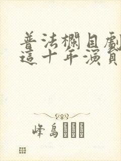 普法栏目剧我们这十年演员表