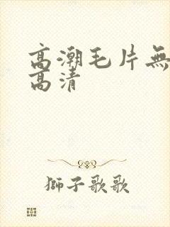 高潮毛片无遮挡高清